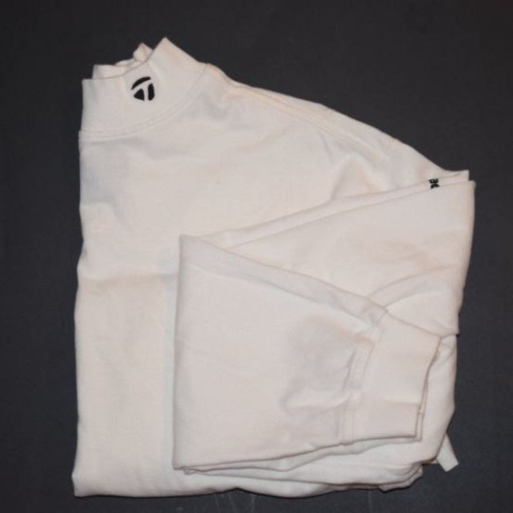 TaylorMade White Mock Neck Long Sleeve Shirt
